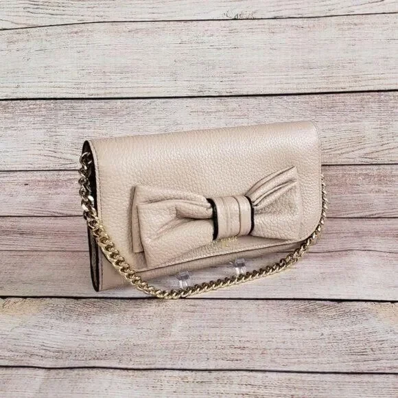 NWT Kate Spade Leather Milou Rosewood Place Wallet w/ Removable Chain Handle